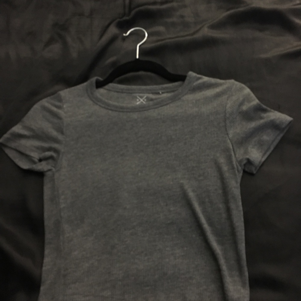 Grey crop tops